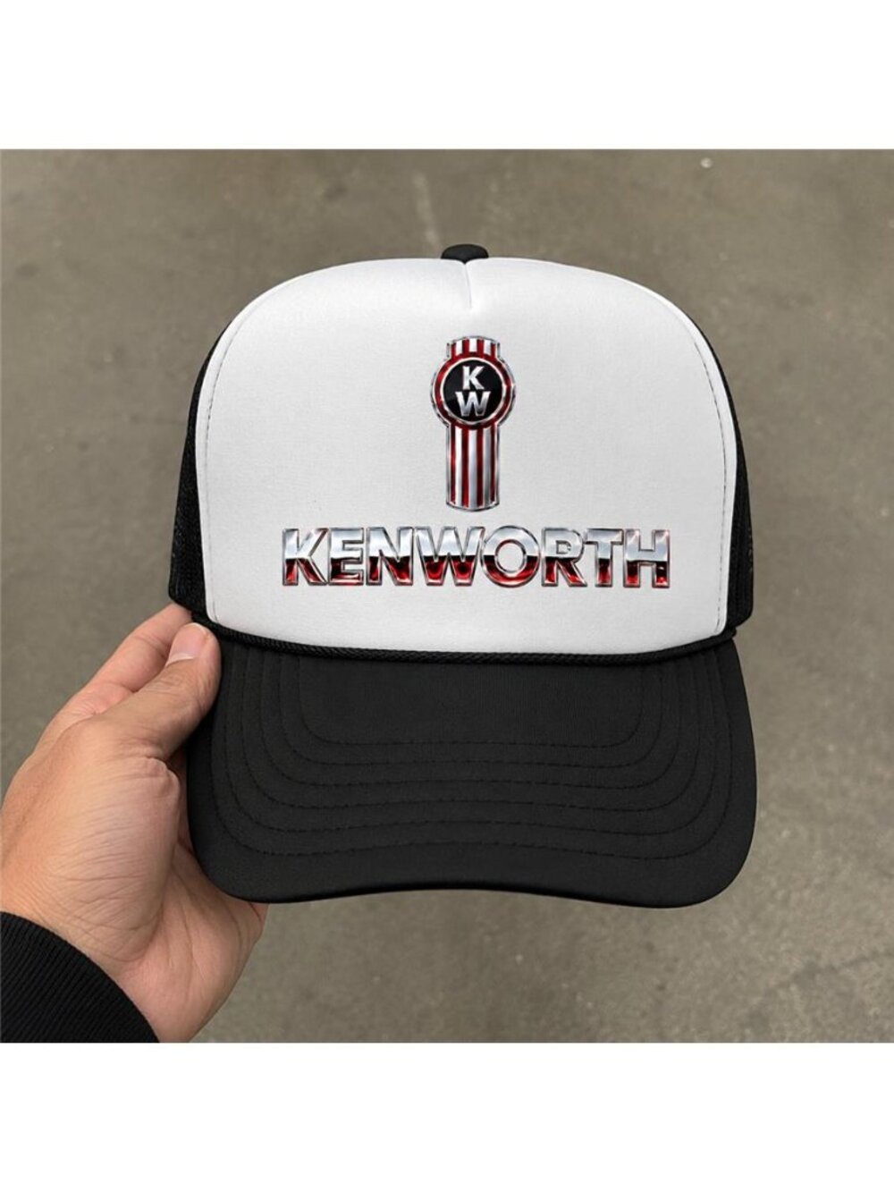 Kenworth KW Semi Truck Hat Vintage Style Foam Trucker Snapback - USA Printed 80s